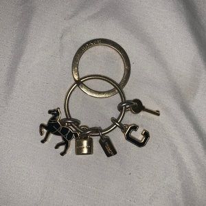 Coach Horse Lock Charm Keychain